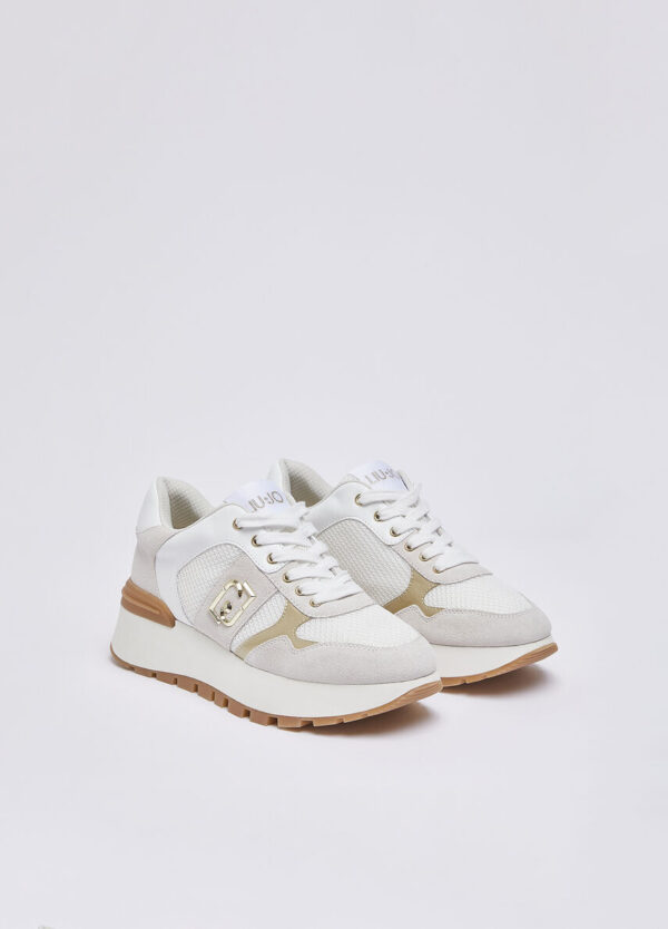 Liu Jo Sneakers platform in suede e mesh