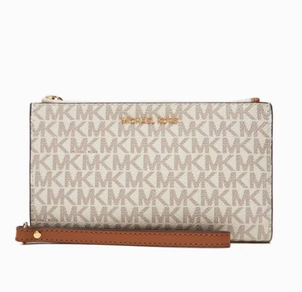 Michael Kors double zip brown Vanilla